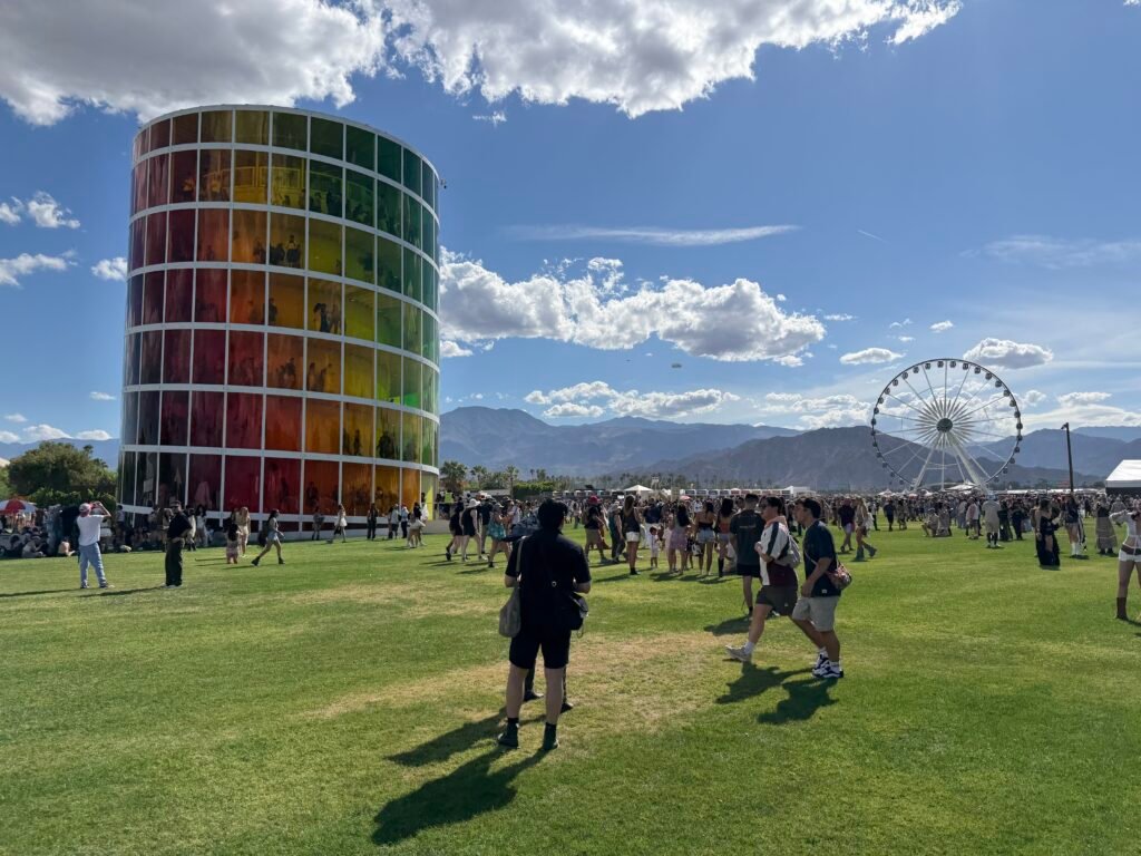 AUK Coachella sunny mountains clouds